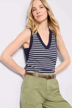 Tops & Tees<EVEREVE Sarina V Neck Tank Navystripe