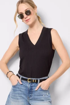 Tops & Tees<EVEREVE Sarina V Neck Tank Black