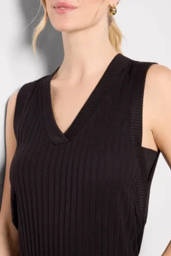 Tops & Tees<EVEREVE Sarina V Neck Tank Black
