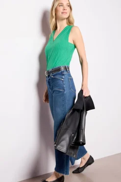 Tops & Tees<EVEREVE Sarina V Neck Tank Green