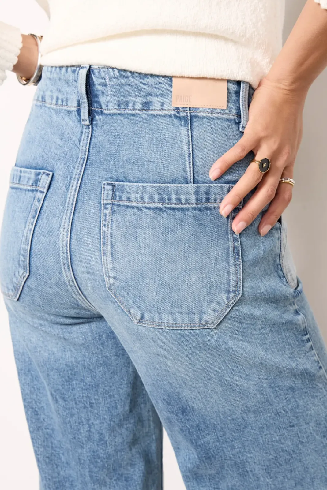 Jeans<PAIGE Sasha Ankle w Reverse Utility Pockets Saylordistressed