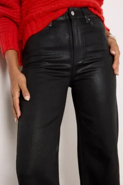 Pants & Leggings<PAIGE Sasha Coated Wide Leg Blackfog