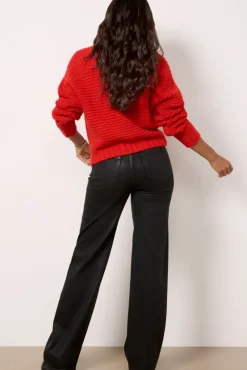 Pants & Leggings<PAIGE Sasha Coated Wide Leg Blackfog