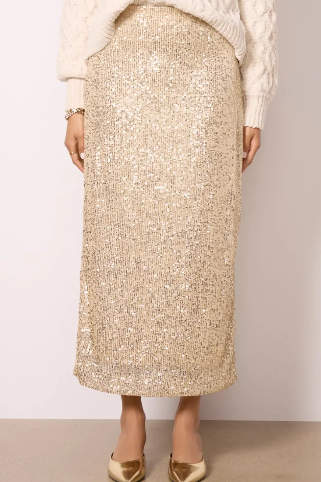 Skirts<Z SUPPLY Saturn Sequin skirt Champagne