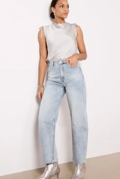 Tops & Tees<EVEREVE Saylor Tie Shoulder Top Silver