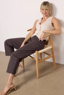Blazers & Jackets<CLOTH AND STONE Seamed Vest Foggydawn
