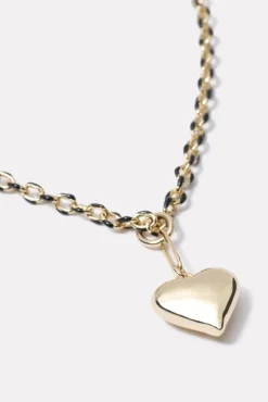 Jewelry<EVEREVE Selena Heart Necklace Gold/Black