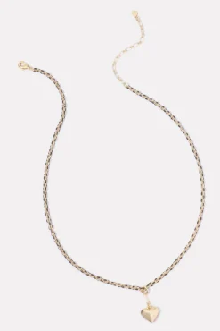 Jewelry<EVEREVE Selena Heart Necklace Gold/Black