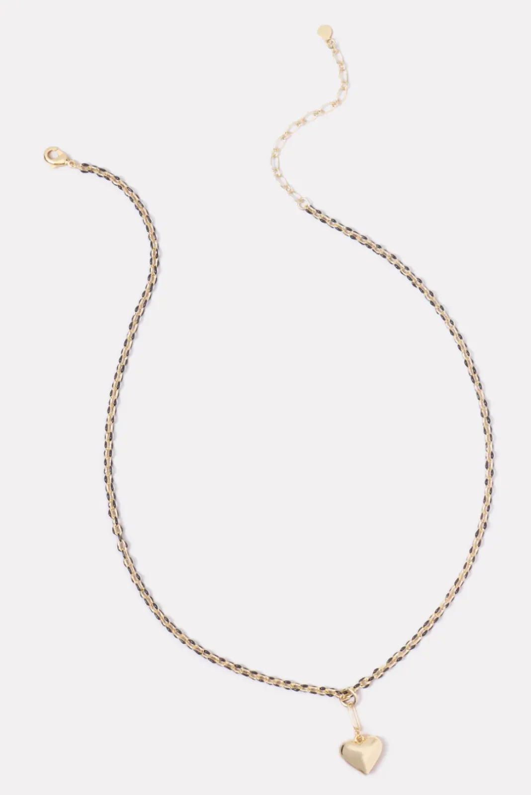 Jewelry<EVEREVE Selena Heart Necklace Gold/Black