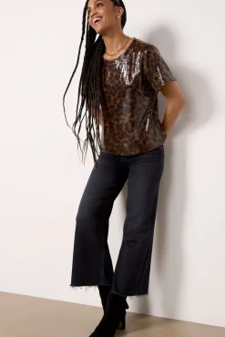 Tops & Tees<SANCTUARY Sequin Perfect Tee Nightspots