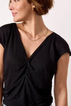 Tops & Tees<LNA Seri Brushed Top Black