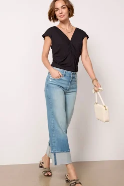 Tops & Tees<LNA Seri Brushed Top Black
