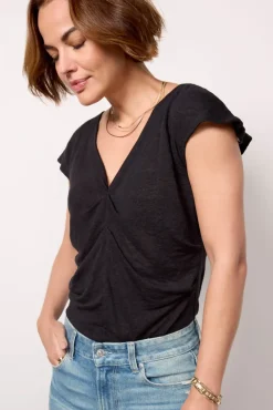 Tops & Tees<LNA Seri Brushed Top Black