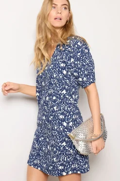 Dresses<EVEREVE Shay Dress Navyprint