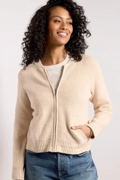 Sweaters<EVEREVE Shayla Bomber Cardigan Dune