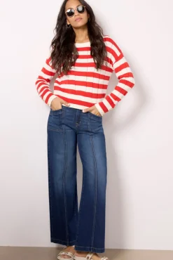 Sweaters<EVEREVE Shayla Pullover Red/White
