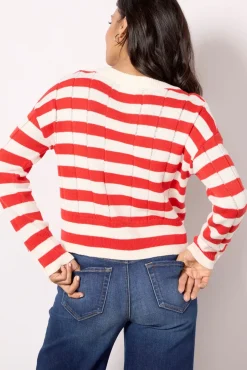 Sweaters<EVEREVE Shayla Pullover Red/White