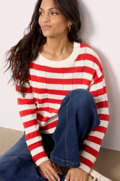 Sweaters<EVEREVE Shayla Pullover Red/White