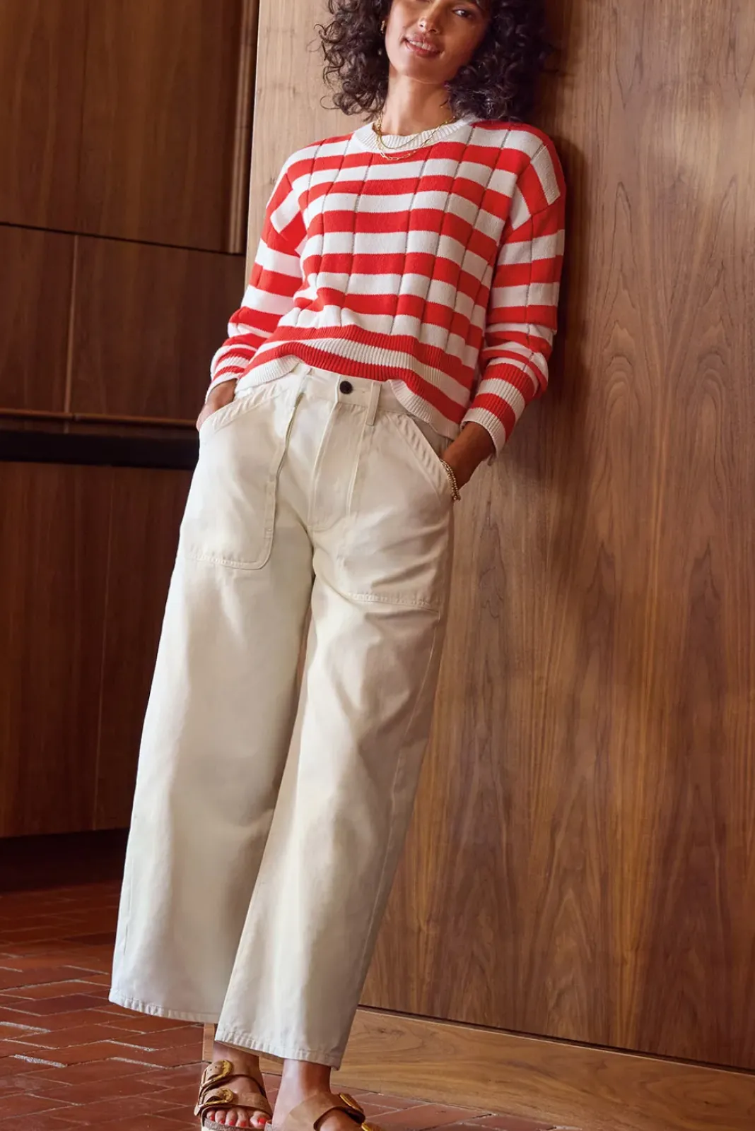 Sweaters<EVEREVE Shayla Pullover Red/White