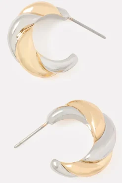 Jewelry<EVEREVE Sheridan Two Tone Hoops Twotone