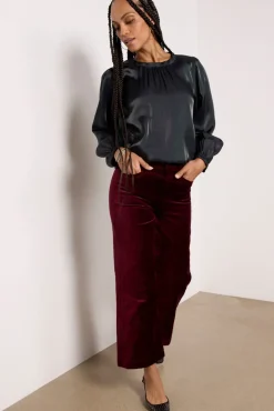 Tops & Tees<CLOTH AND STONE Shimmer Blouse Midnightclint