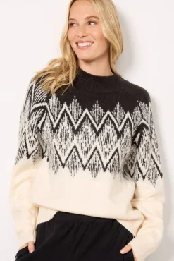 Sweaters<VARLEY Siren Relaxed Jaquard Sweater Ivory