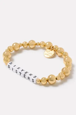 Jewelry<LITTLE WORDS PROJECT Sisters Metallic Bracelet Gold