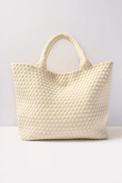 Bags<SOL AND SELENE Sky`s The Limit Medium Tote Cream