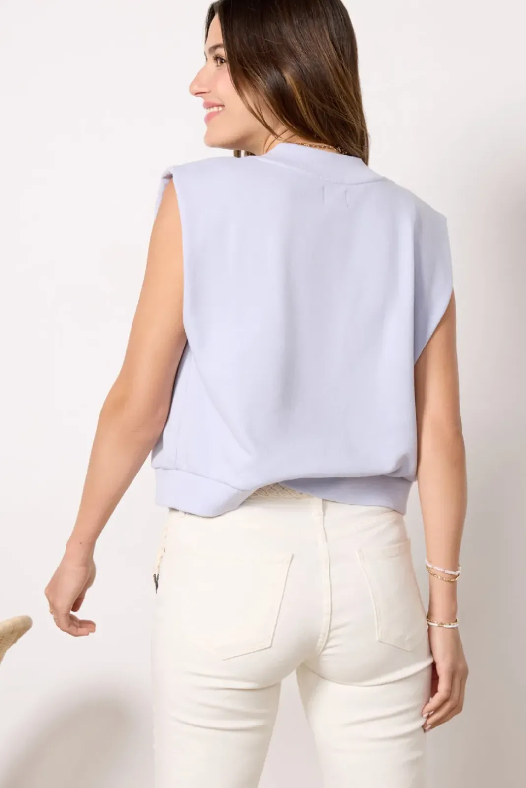 Sweatshirts<SUNDRY Sleeveless Sweatshirt Bluelinen
