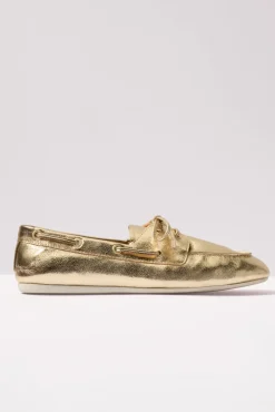 Shoes<SPERRY Slim Boat Shoe Gold