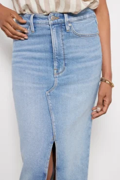 Skirts<GOOD AMERICAN Slit Front Midi Skirt Blue598
