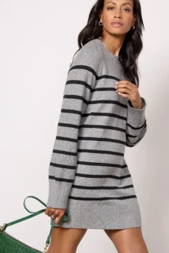 Dresses<SANCTUARY So Soft Sweater Dress Htrash/Blackstripe