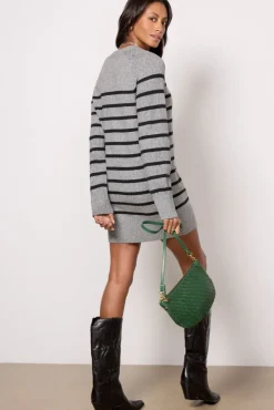 Dresses<SANCTUARY So Soft Sweater Dress Htrash/Blackstripe