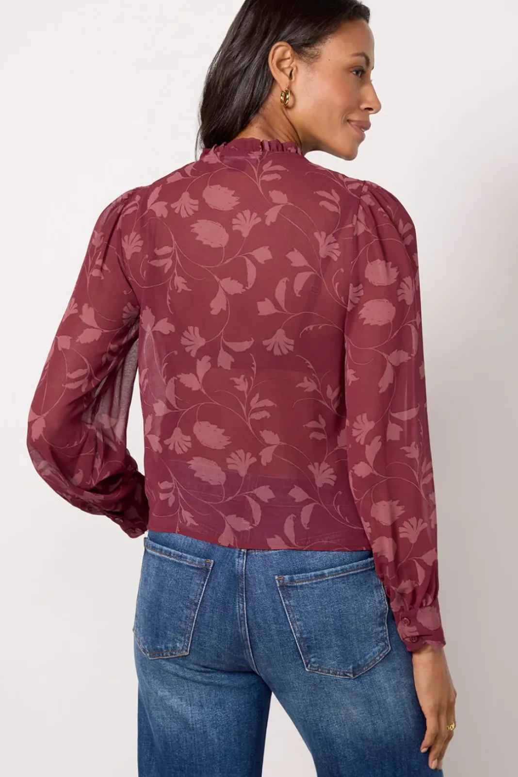 Tops & Tees<SANCTUARY Softly Smocked Blouse Darkorchid