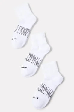 Socks<BOMBAS Solid Quarter 3 Pack White