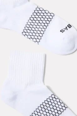 Socks<BOMBAS Solid Quarter 3 Pack White