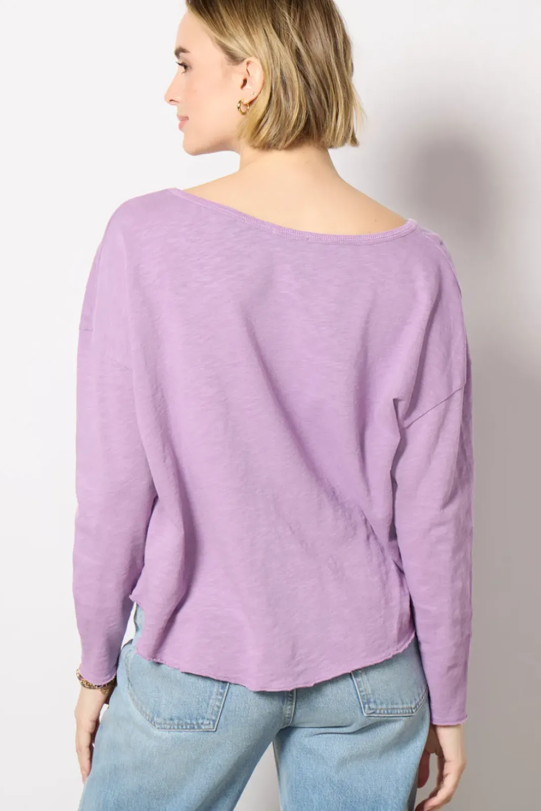 Tops & Tees<AMERICAN VINTAGE Sonoma V Neck Lilasvintage