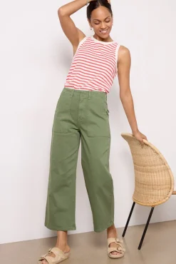Pants & Leggings<PISTOLA Sophia Wide Leg Utility Pant Basil