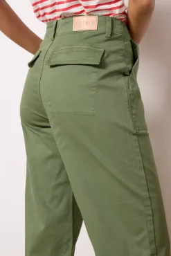 Pants & Leggings<PISTOLA Sophia Wide Leg Utility Pant Basil