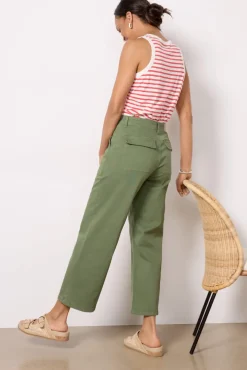 Pants & Leggings<PISTOLA Sophia Wide Leg Utility Pant Basil