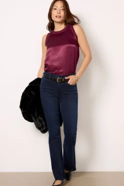 Tops & Tees<MICHAEL STARS Stacy Rib Binding Tank Beetroot