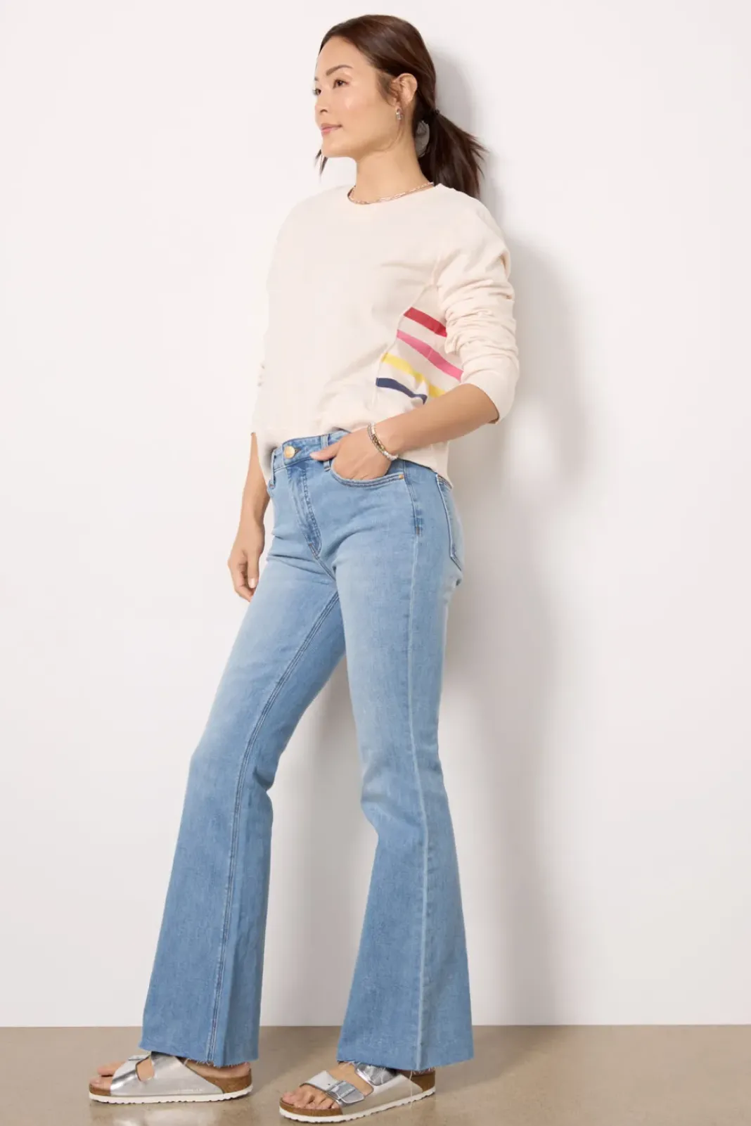 Jeans<KUT FROM THE KLOTH Stella High Rise Flare Priorities