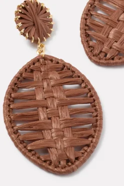 Jewelry<EVEREVE Stella Raffia Earrings Chocolate
