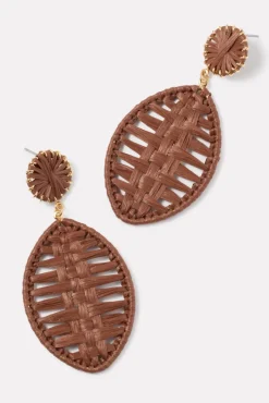 Jewelry<EVEREVE Stella Raffia Earrings Chocolate