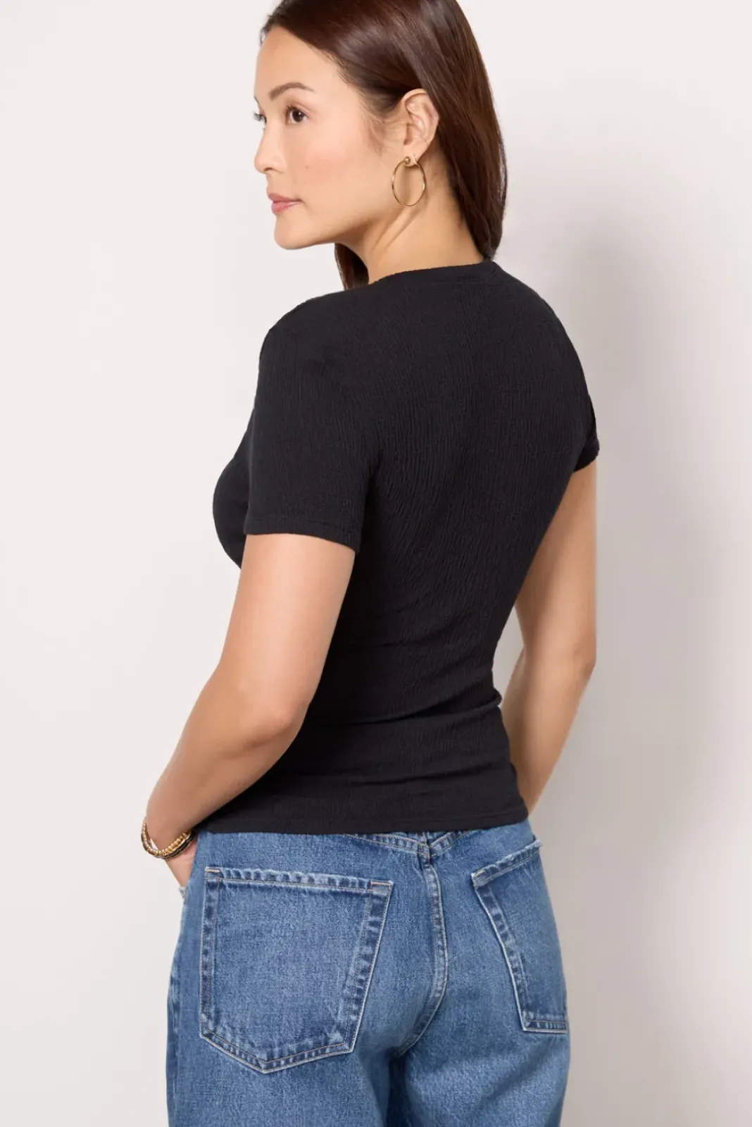 Tops & Tees<MICHAEL STARS Stella Twist Front Tee Black