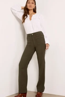 Pants & Leggings<FAHERTY Stretch Terry Patch Pocket Pant Forestolive
