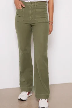Pants & Leggings<FAHERTY Stretch Terry Patch Pocket Pant Militaryolive
