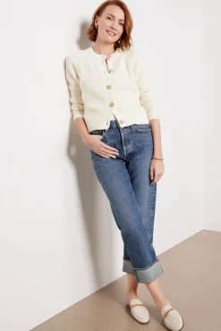 Sweaters<FAHERTY Sunwashed Fisherman Cardigan Egret