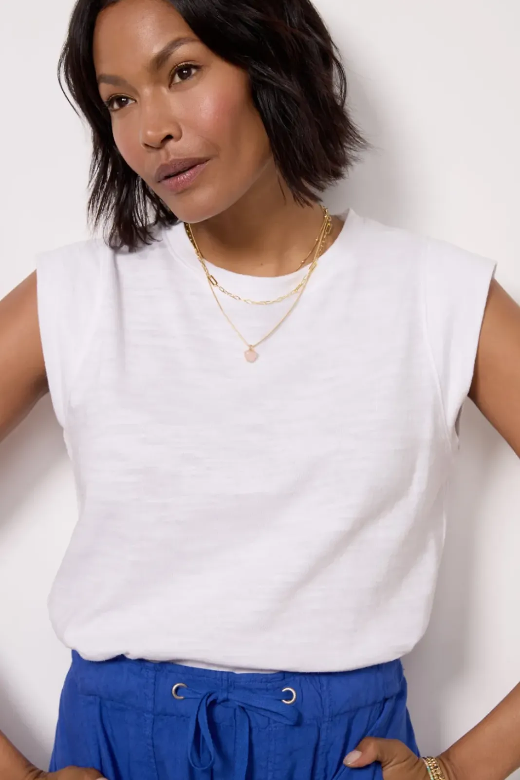 Tops & Tees<FAHERTY Sunwashed Slub Muscle Tank White