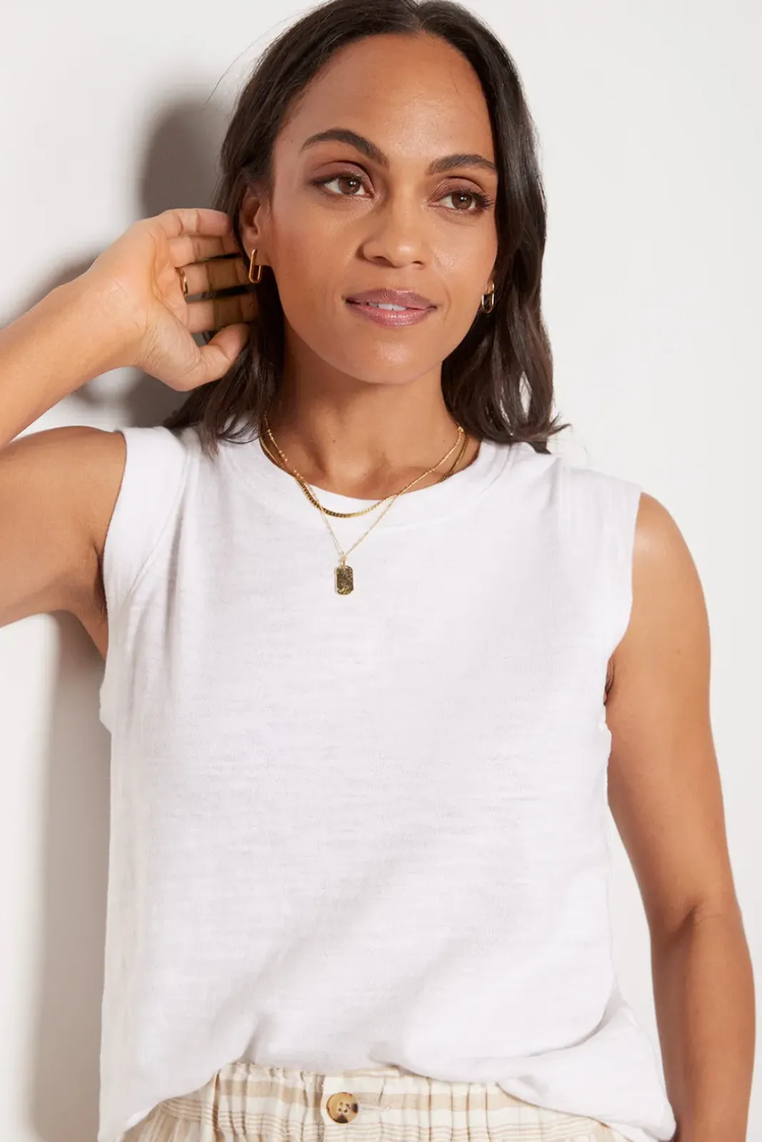 Tops & Tees<FAHERTY Sunwashed Slub Muscle Tank White